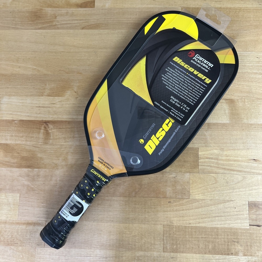 Gamma Discovery Elongated Graphite Pickleball Paddle  7.75 oz, 4 1/8in Grip NEW